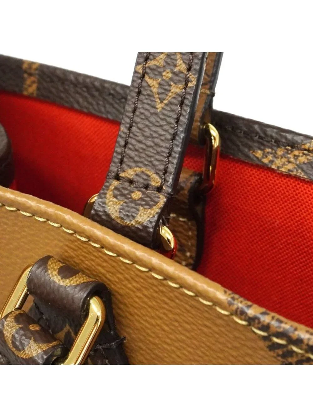 Louis Vuitton Tote Monogram Giant Reverse on the Go MM Brown 2-Way